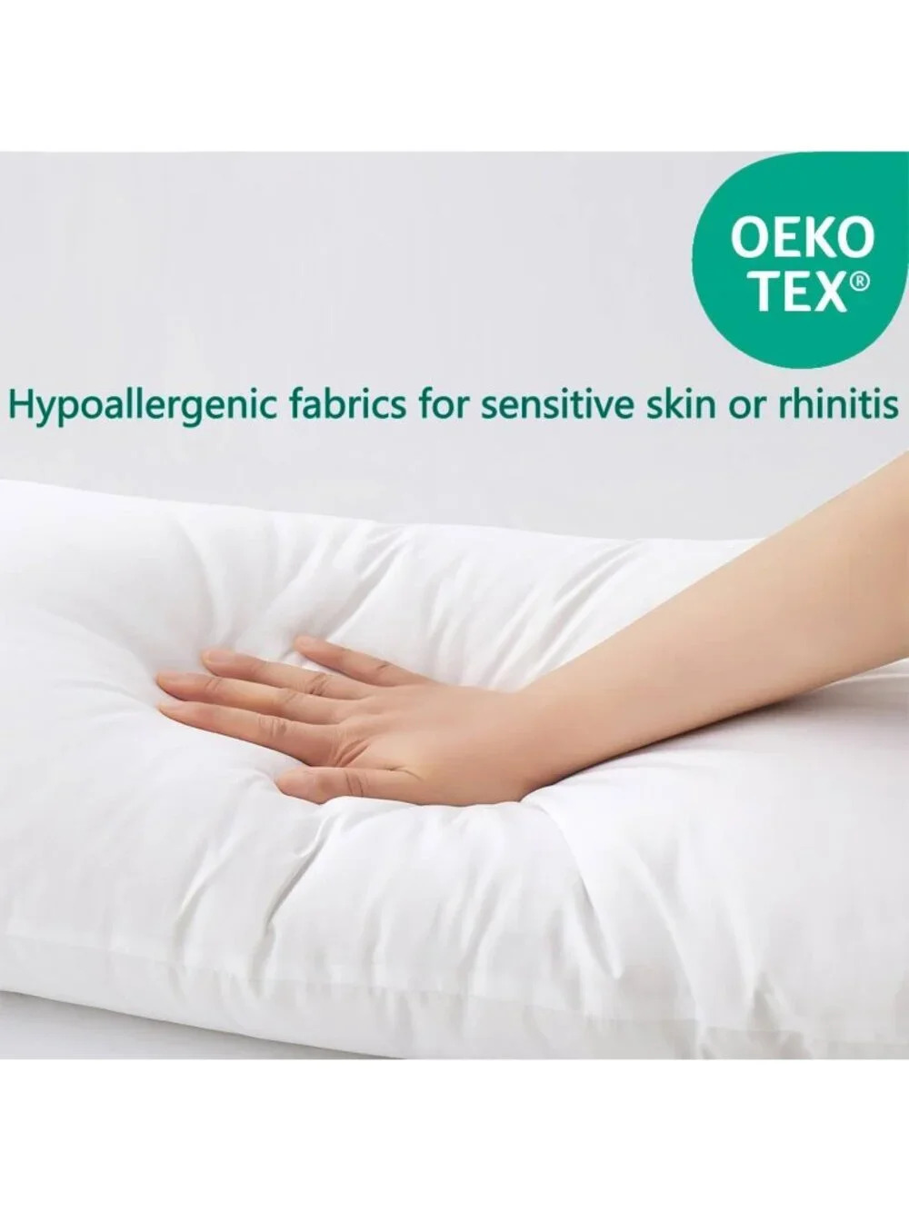 〽️Flat Ultra Thin Bed Pillows Standard Size Set of 2 Soft Down Alternative White